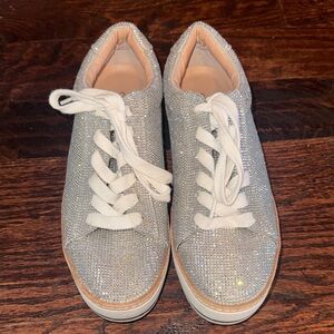 Sparkling Silver Women's Sneakers